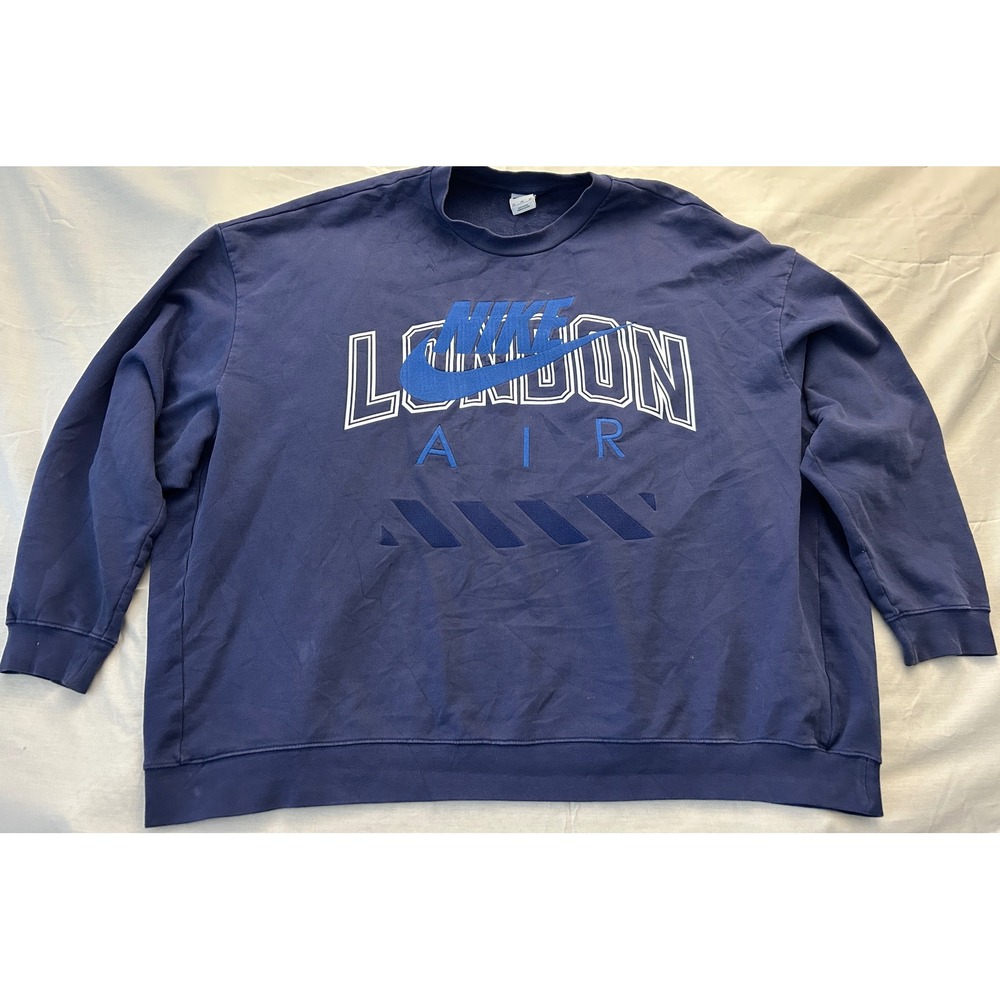 Nike London Air Sweatshirt Mens‎ 3XL Navy Blue Graphic Crewneck